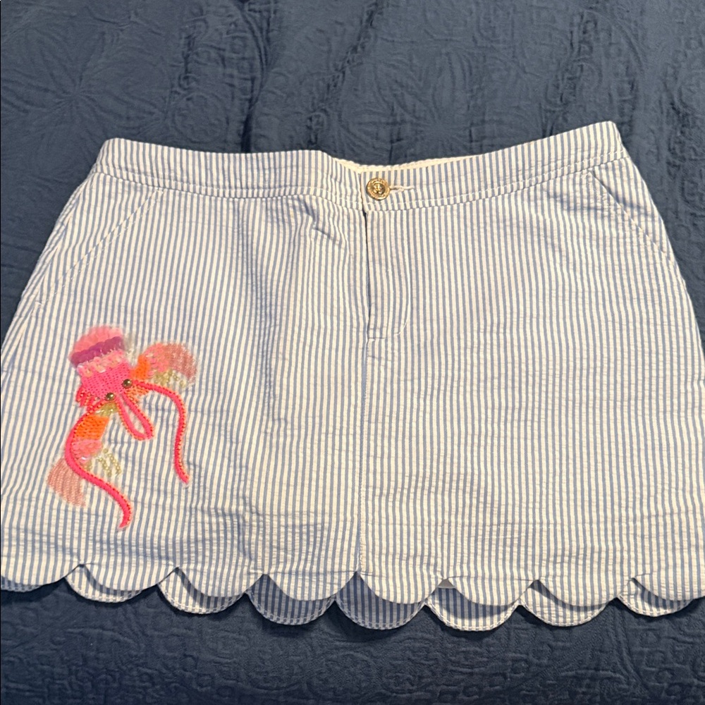 Lilly Pulitzer Blue and White Striped Shorts